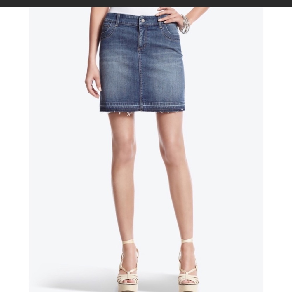 White House Black Market Blue Jean Skirt